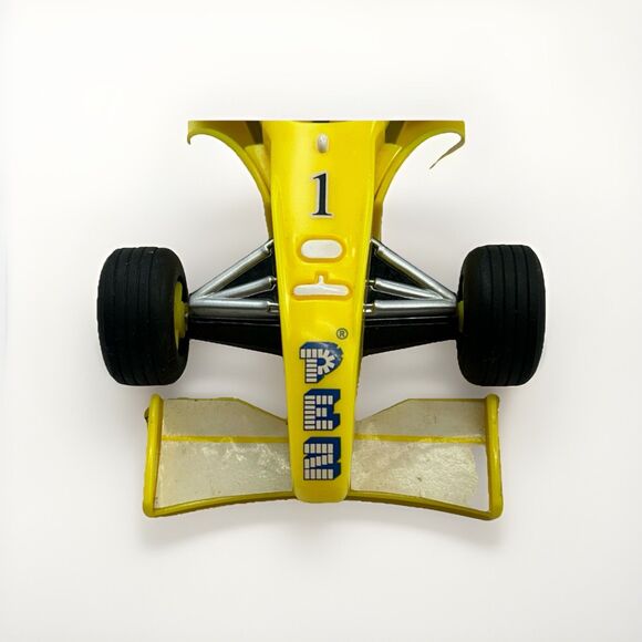 Pez Dispenser Formula One Yellow Pull n Go Race Car 2003 Working - Picture 5 of 11